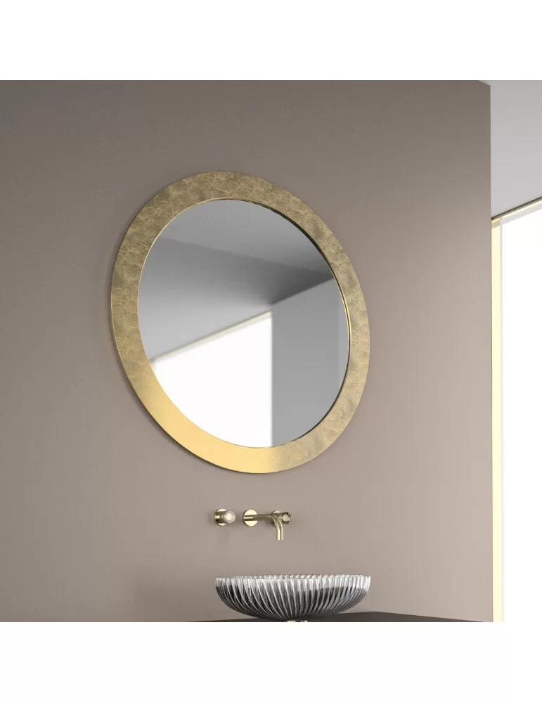 Miroir rond TONDO or