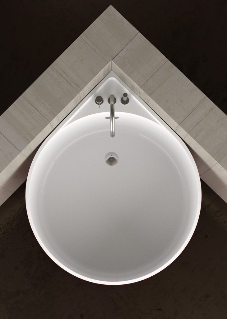 Baignoire d'angle Mini, Glass Design