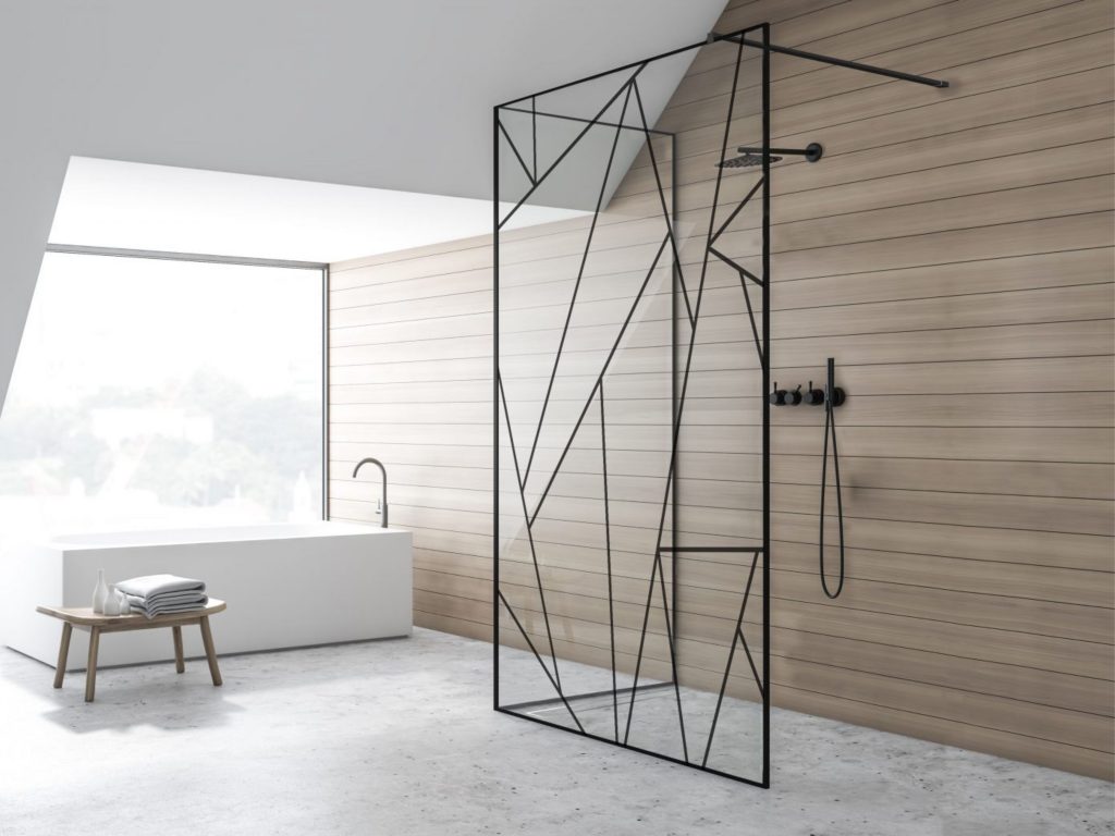 Paroi de douche design italien Paroi de douche d'angle design haut de gamme
