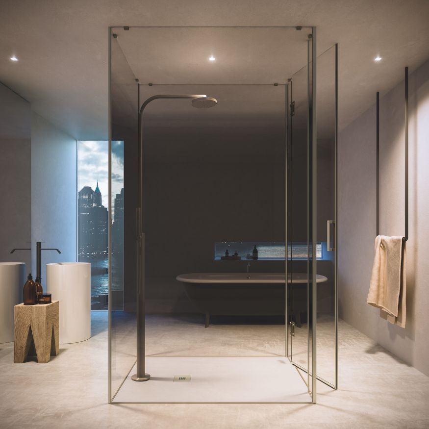 Paroi de douche haut de gamme pour salle de bain de luxe design