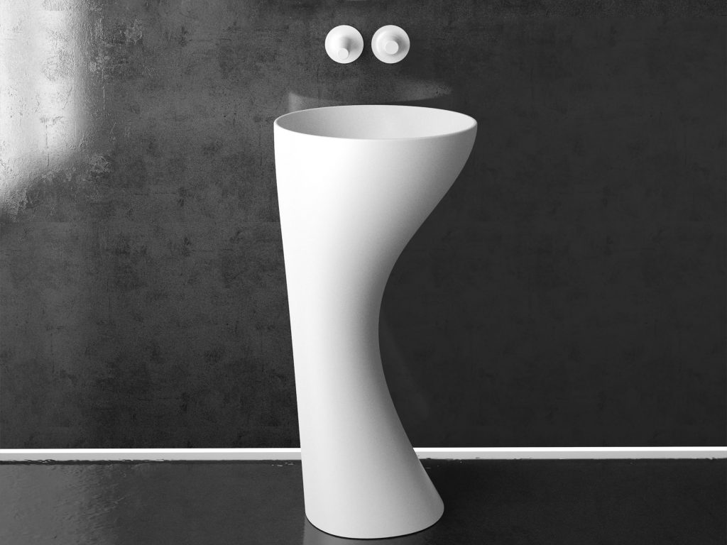 Lavabo sur pied design haut de gamme pour salle de bain de luxe