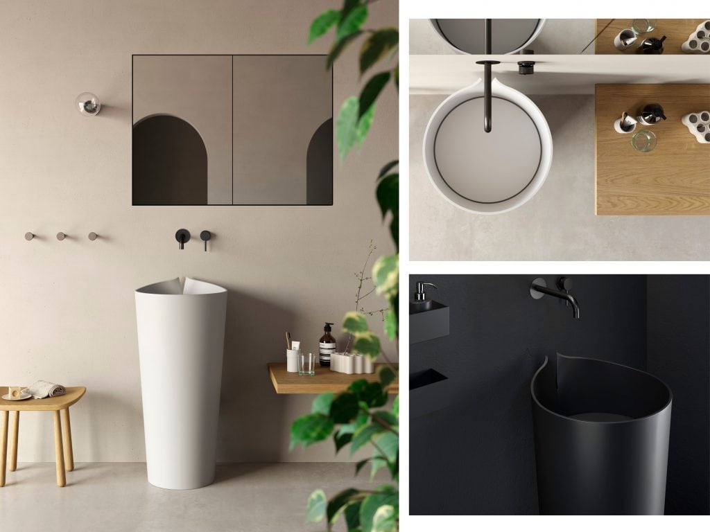 Lavabo totem design haut de gamme smoking de Rexa