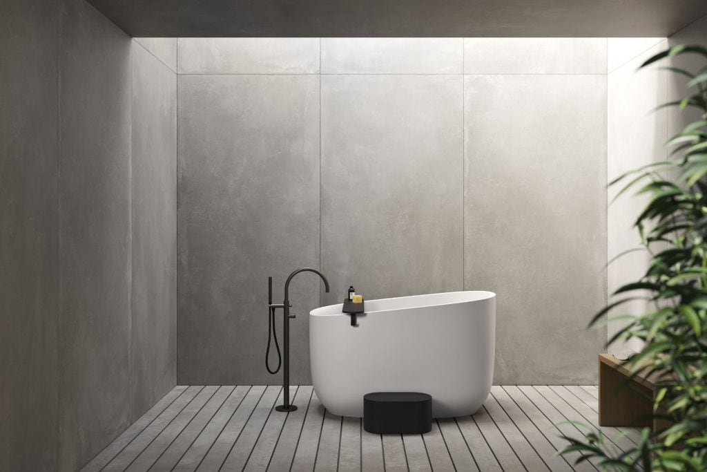 Baignoire îlot haut de gamme en solid surface au design italien Baignoire îlot design haut de gamme