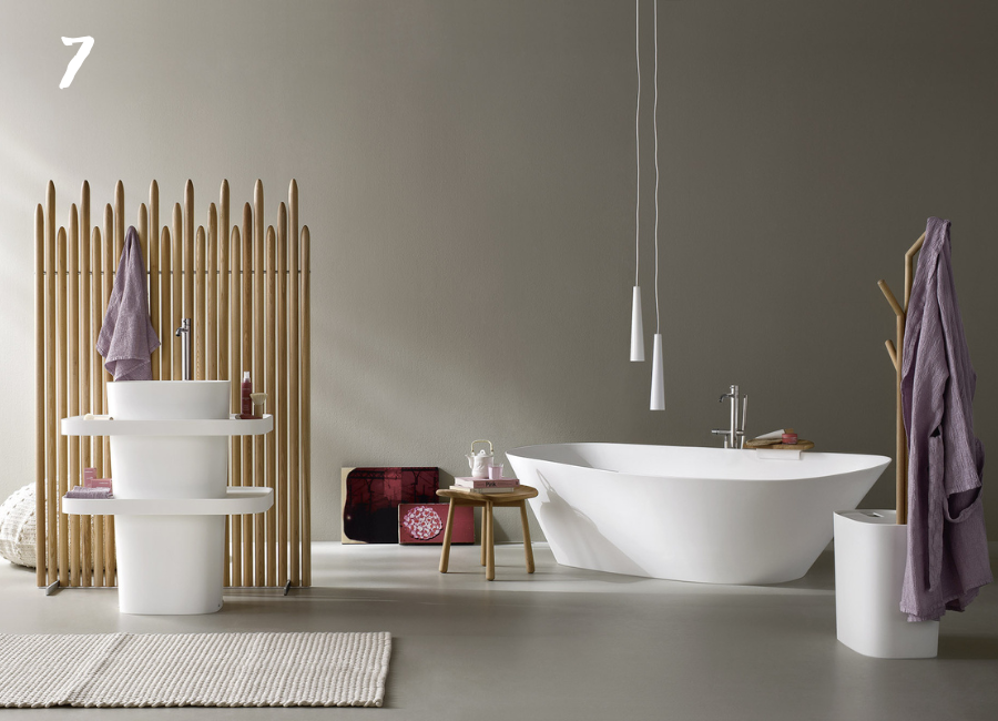 Accessoires de salle de bain style minimaliste